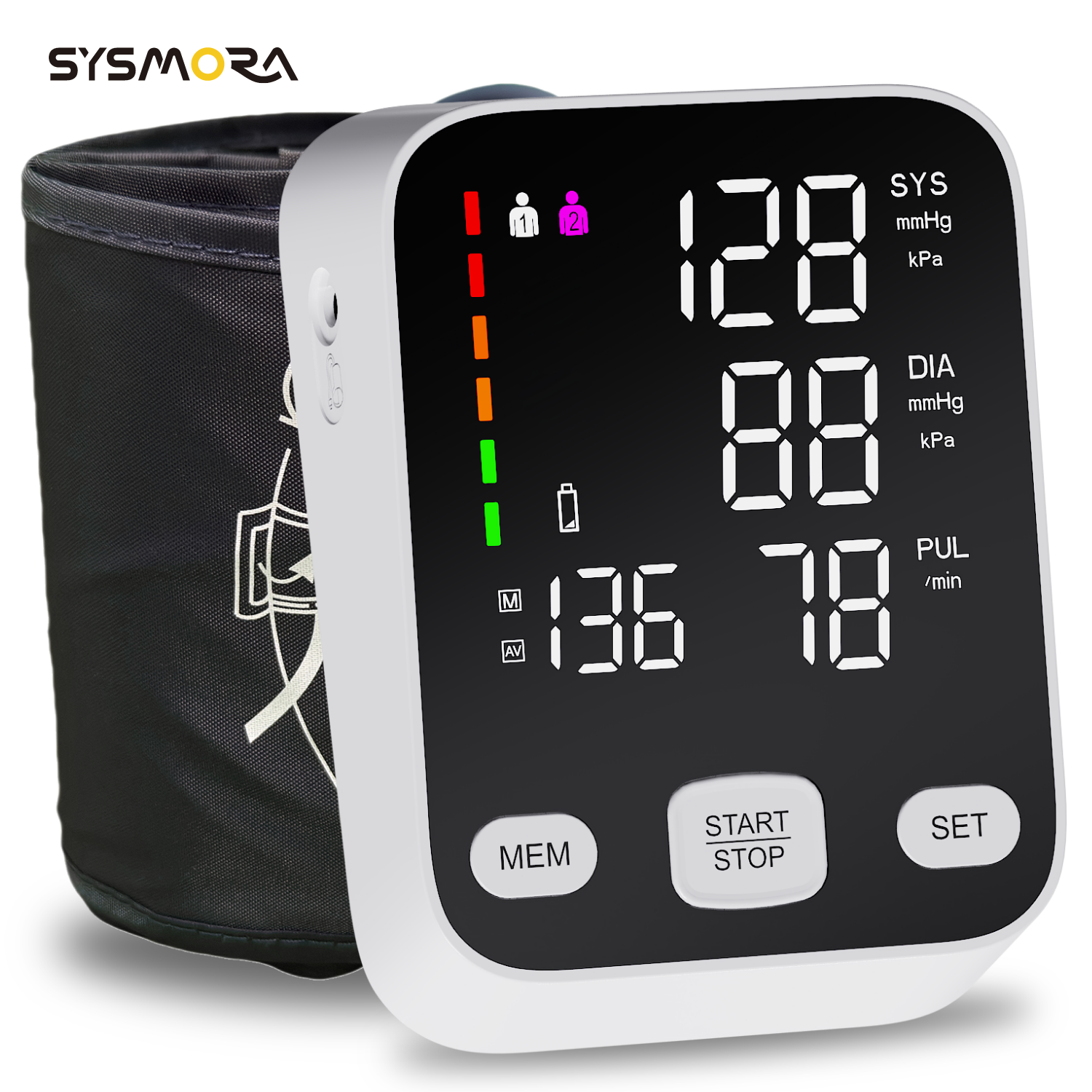 Upper arm Blood Pressure Monitor, 6-Inch Large Backlit Display, Accurate Reading, One-Button Operation